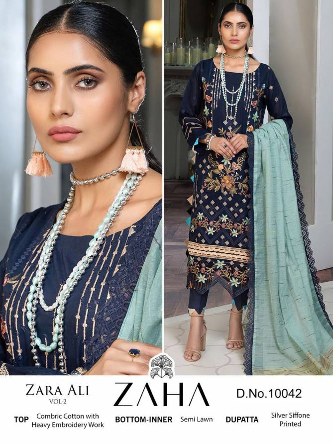 Zaha Zara Ali Vol 2 Ethnic Designer Wear Wholesale Pakistani Salwar Suits Catalog